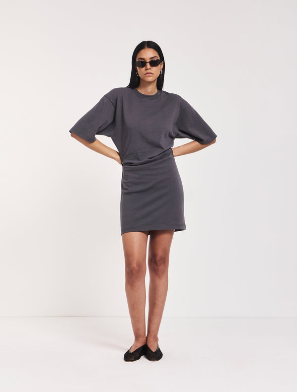 ninety percent Raya T-Shirt Dress In Magnet