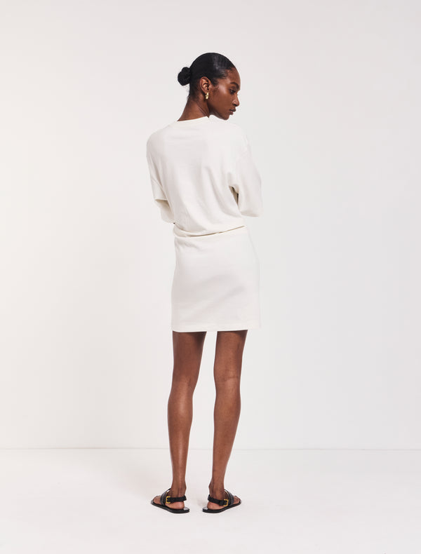 Ninety Percent Raya T-Shirt Dress In Off White