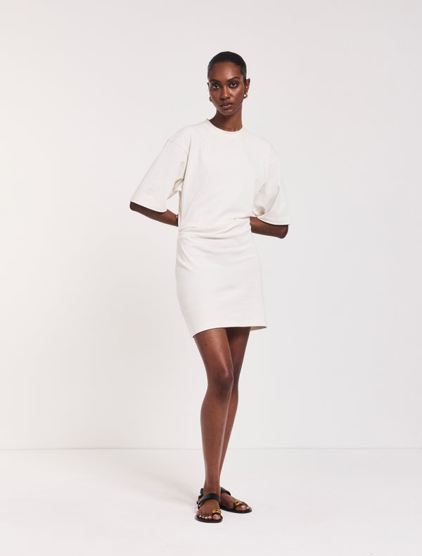 ninety percent Raya T-Shirt Dress In Off White