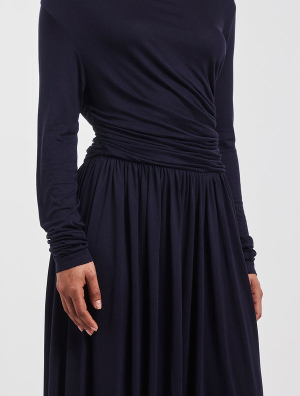 Ninety Percent Romy Dress In Darkest Navy