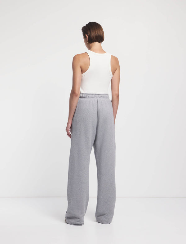 Ninety Percent Straight Leg Sweatpant In Grey Marl