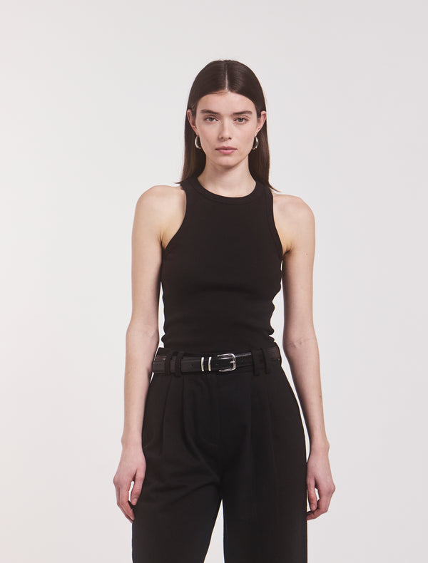 ninety percent Super Compact Rib Tank in Black