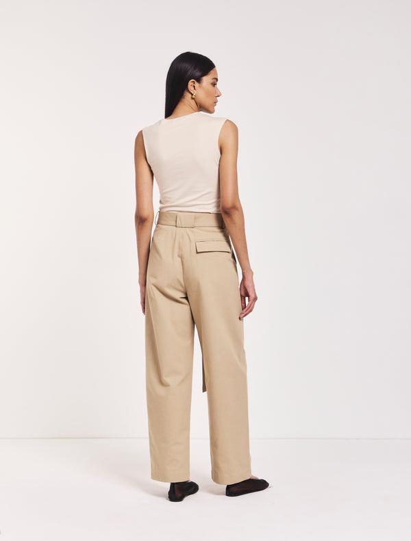 Ninety Percent Tino Cargo Pant In Taupe