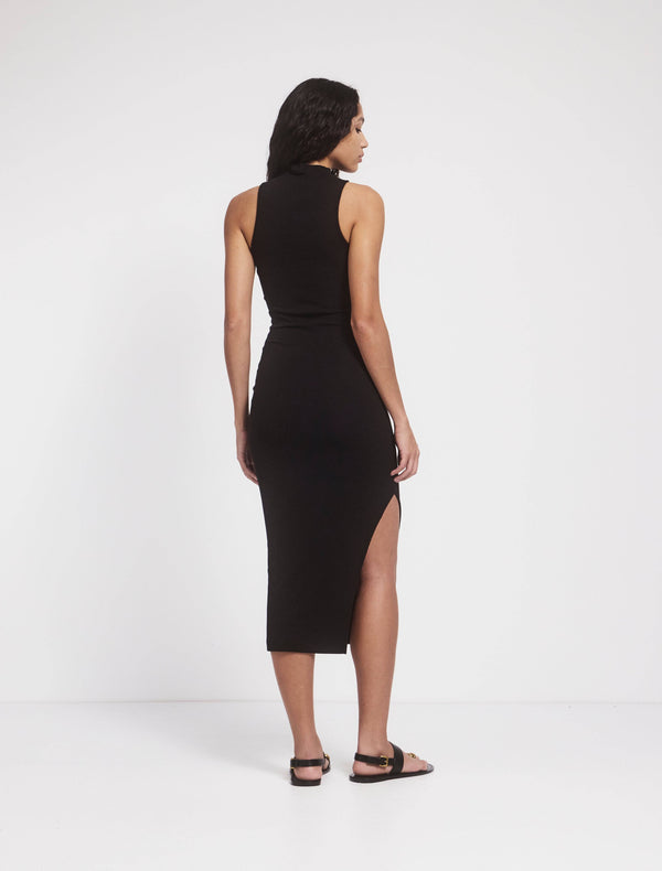 Ninety Percent Vai Twist Tank Dress In Black