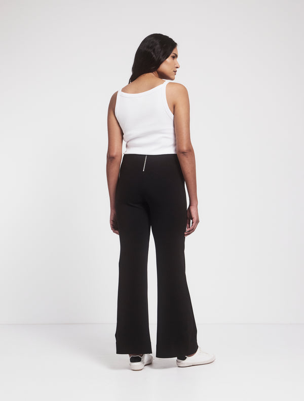 Ninety Percent Wide Leg Travel Pant In Black