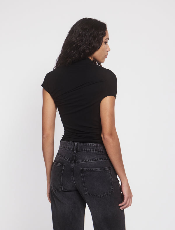 Ninety Percent Scarab Micromodal Cut Out Top In Black