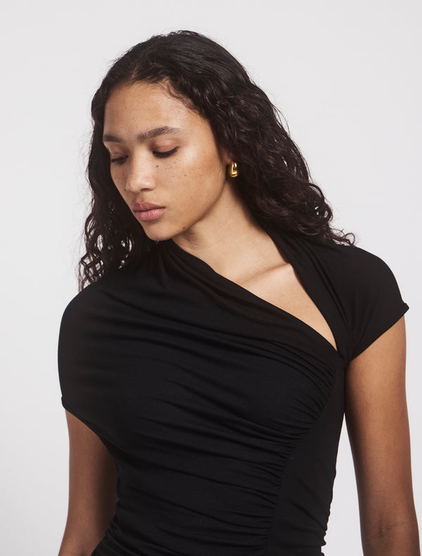ninety percent Scarab Micromodal Cut Out Top in Black