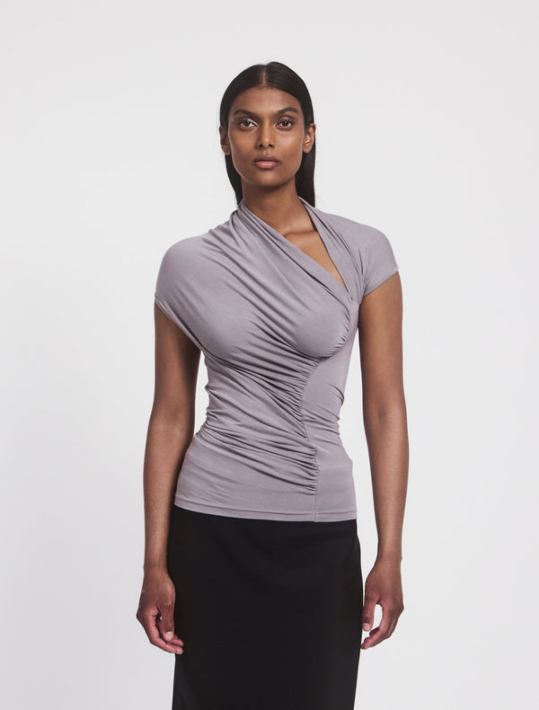 ninety percent Scarab Micromodal Cut Out Top in Dusk