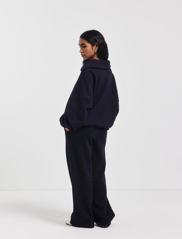 Ninety Percent Straight Leg Sweatpant In Darkest Navy