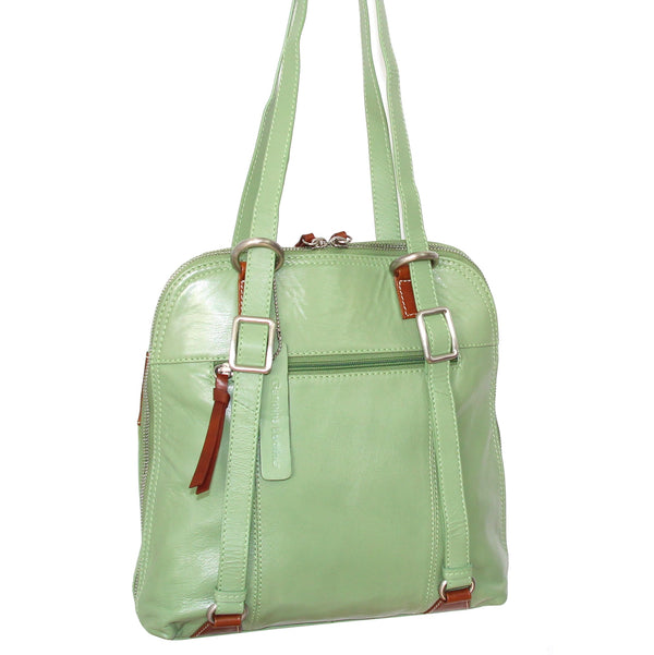 Nino Bossi Carina Convertible Leather Tote/Backpack