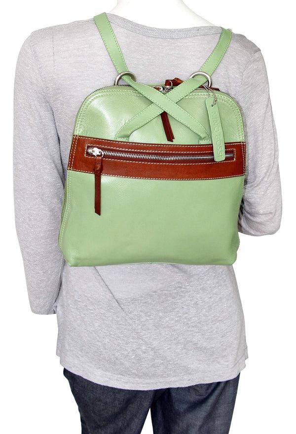 Nino Bossi Carina Convertible Leather Tote/Backpack
