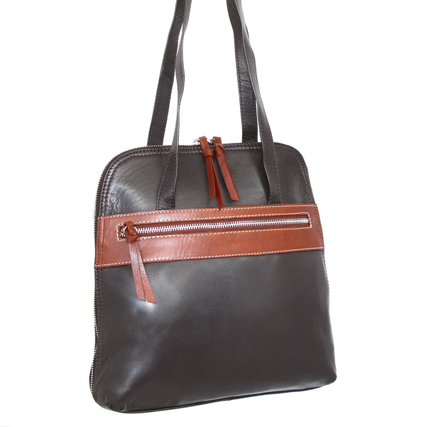 nino bossi Carina Convertible Leather Tote/Backpack