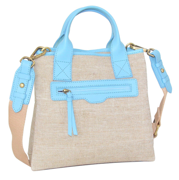 Nino Bossi Alisha Linen/Leather Crossbody Bag