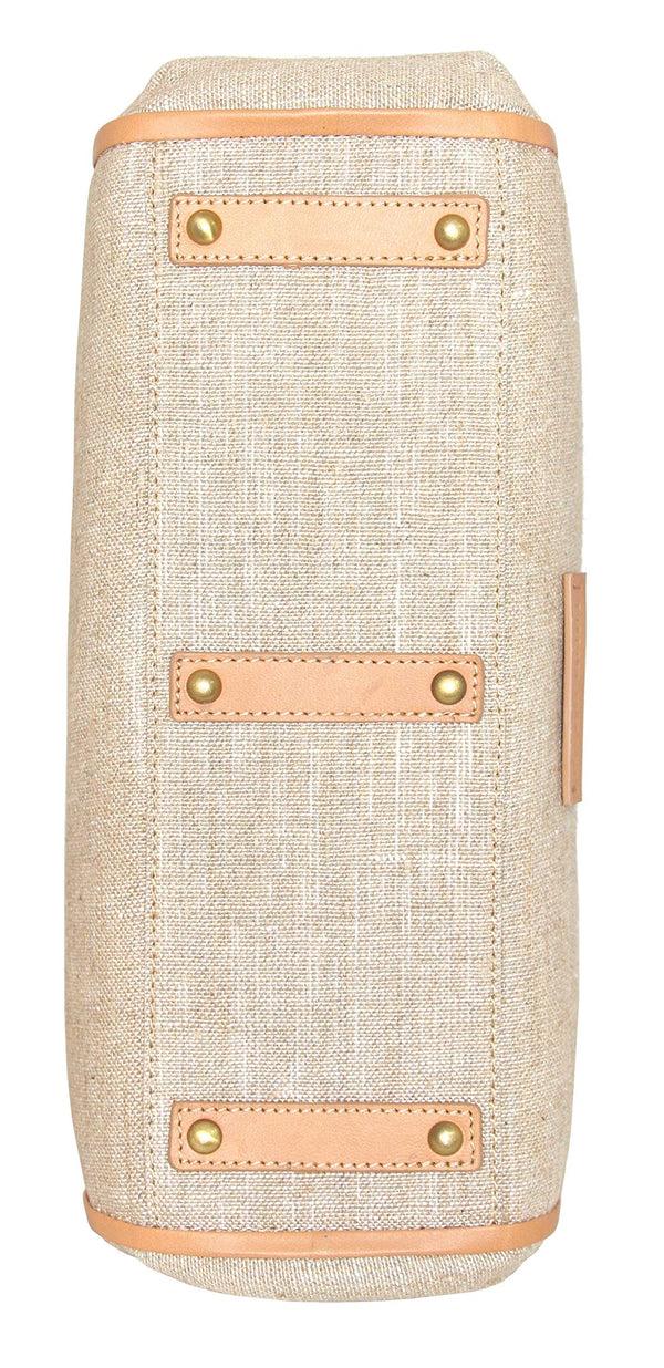 Nino Bossi Britney Linen/Leather Satchel