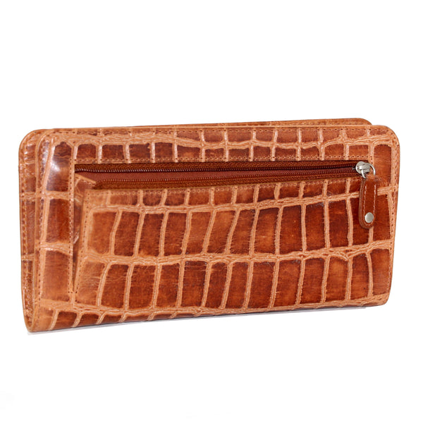 Nino Bossi Croc Zip Around Wallet
