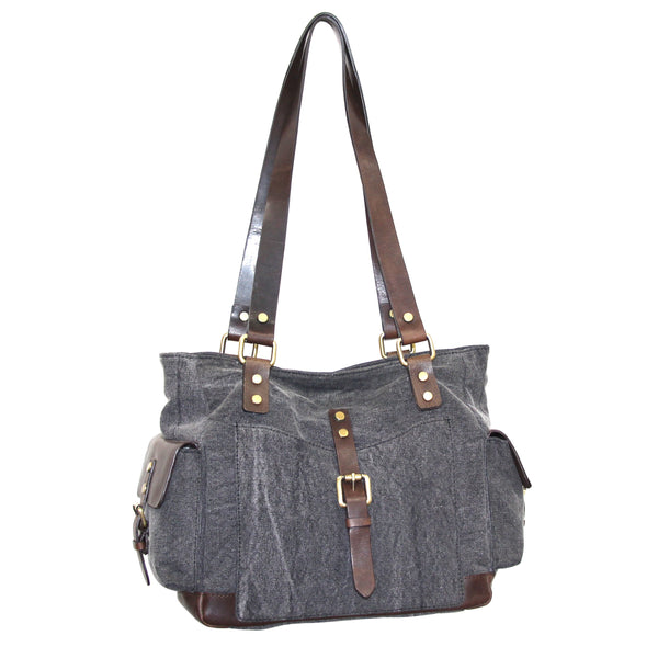 nino bossi Dena Canvas/Leather Tote