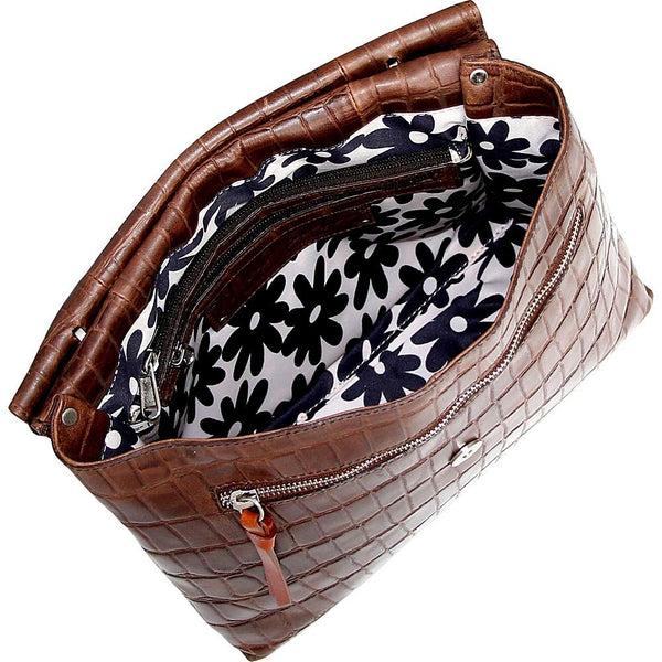 Nino Bossi Ellie Leather Satchel (Blue)