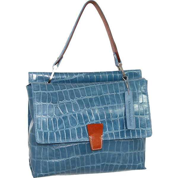 nino bossi Ellie Leather Satchel (Blue)