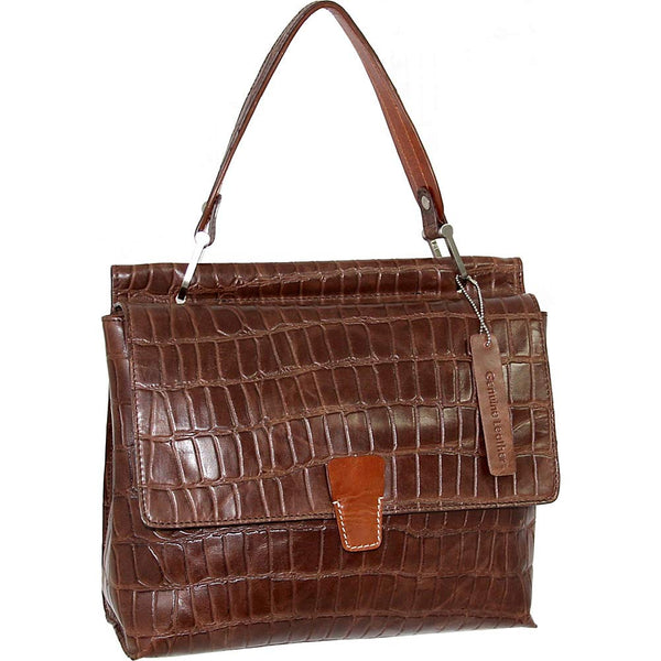 nino bossi Ellie Leather Satchel (Walnut)