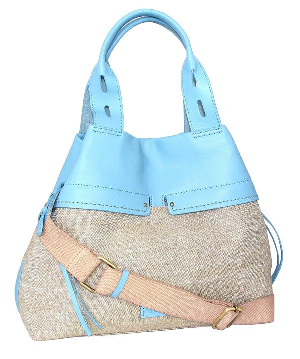 Nino Bossi Emelia Linen/Leather Tote