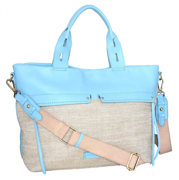 nino bossi Emelia Linen/Leather Tote