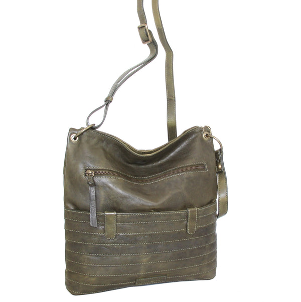 nino bossi My Large Ribbed Leather Crossbody Bag