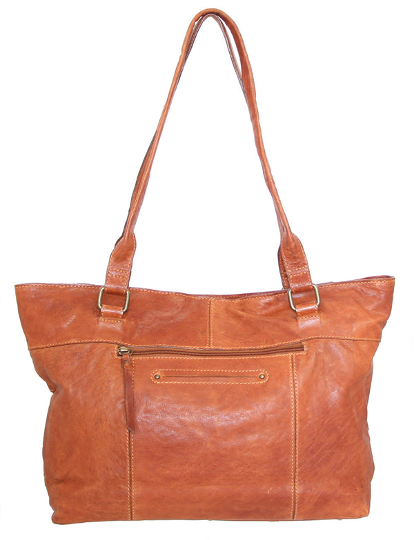 Nino Bossi My Large Ribbed Leather Tote