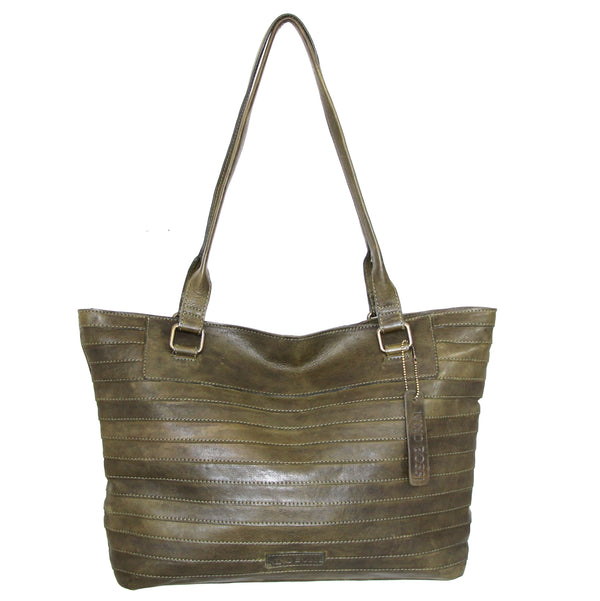 nino bossi My Large Ribbed Leather Tote