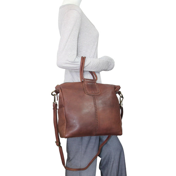 Nino Bossi Tonya's Ring Leather Tote