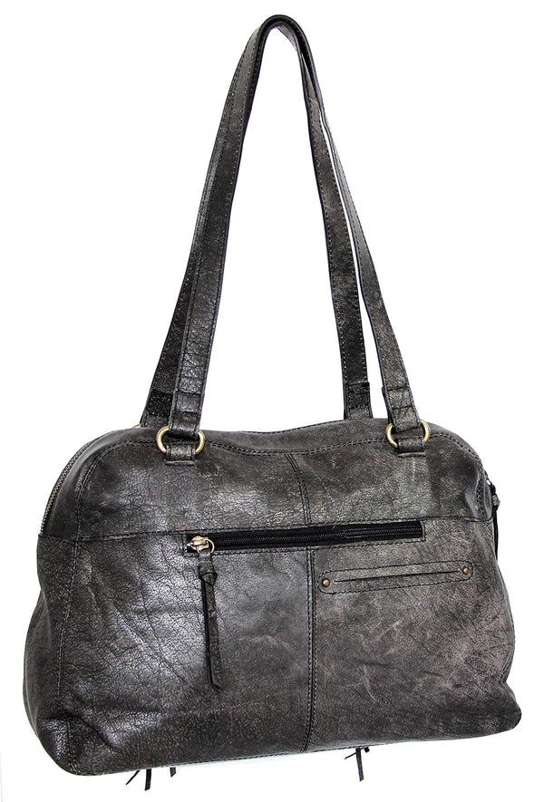 Nino Bossi Yara Leather Bowler Bag