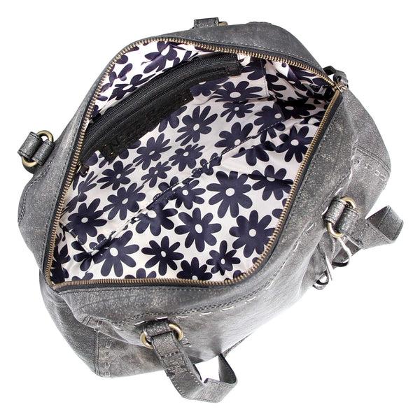 Nino Bossi Yara Leather Bowler Bag