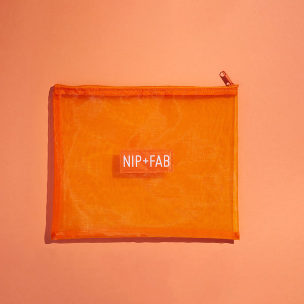 Nip Fab Orange Mesh Bag