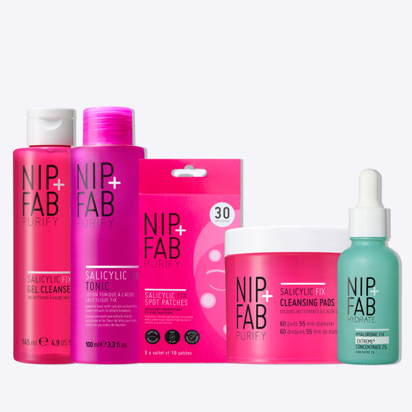 nip fab Salicylic Acid Fix Oil Control Routine Kit for Acne & Blemish Prone Skin