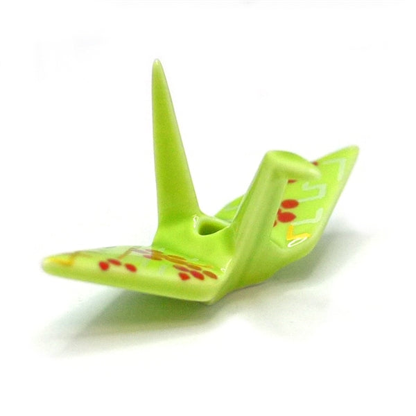 nippon kodo CRANE INCENSE HOLDER - Light Green Brocade