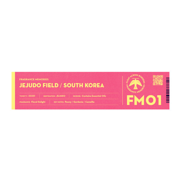 nippon kodo FRAGRANCE MEMORIES - FM 01 Jejudo Field / South Korea 15 sticks (Peony Gardenia Camellia)