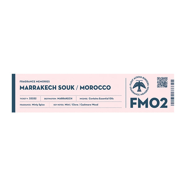 nippon kodo FRAGRANCE MEMORIES - FM 02 Marrakech Souk / Morocco 15 sticks (Mint Clove Cashmere Wood)