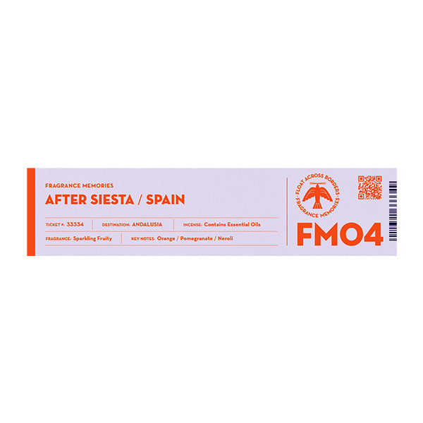 nippon kodo FRAGRANCE MEMORIES - FM 04 After Siesta / Spain 15 sticks (Orange Pomegranate Neroli)