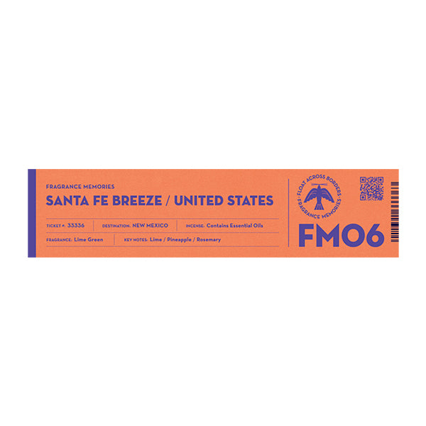 nippon kodo FRAGRANCE MEMORIES - FM 06 Santa Fe Breeze / United States 15 sticks (Lime Pineapple Rosemary)