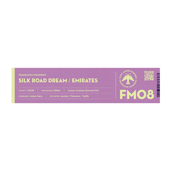 nippon kodo FRAGRANCE MEMORIES - FM 08 Silk Road Dream / Emirates 15 sticks (Jasmine Cinnamon Vanilla)