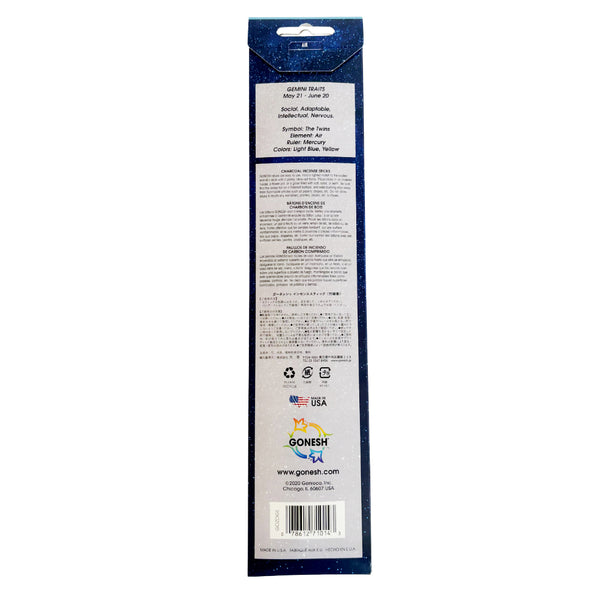 Nippon Kodo GONESH ZODIAC – Gemini | Bamboo Incense 20 Sticks (Citrus Bergamot Lavender Sandalwood)