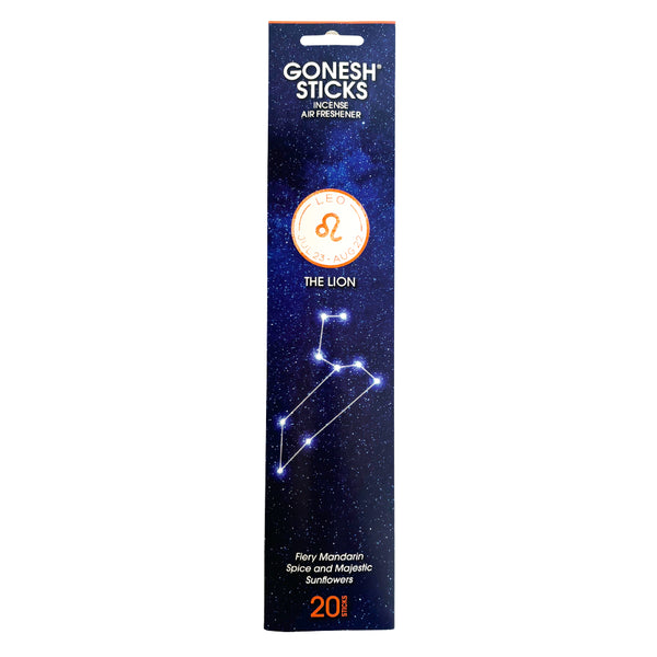 nippon kodo GONESH ZODIAC – Leo | Bamboo Incense 20 Sticks (Mandarin Spice Sunflower)