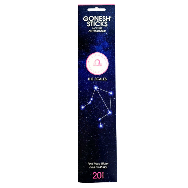 nippon kodo GONESH ZODIAC – Libra | Bamboo Incense 20 Sticks (Pink Rose Water Ivy)