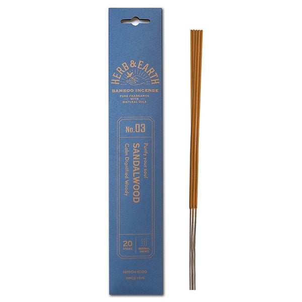 nippon kodo H&E - Sandalwood - Bamboo Incense 20 sticks