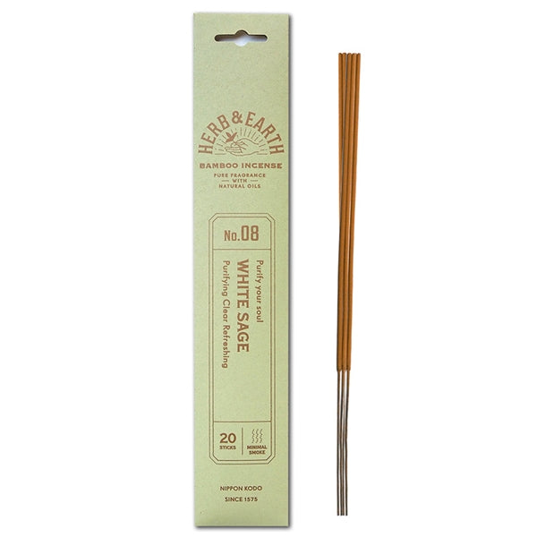 nippon kodo H&E - White Sage - Bamboo Incense 20 sticks