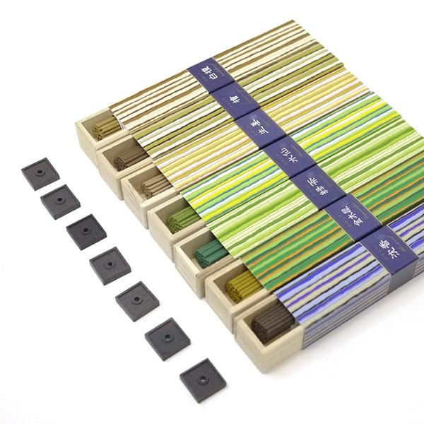 Nippon Kodo KAYURAGI - ASSORTMENT OF 7 WOODY & EARTHY FRAGRANCES