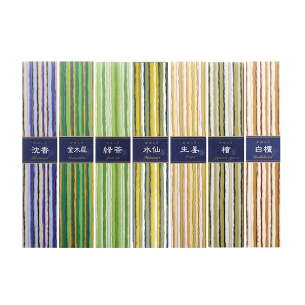 nippon kodo KAYURAGI - ASSORTMENT OF 7 WOODY & EARTHY FRAGRANCES