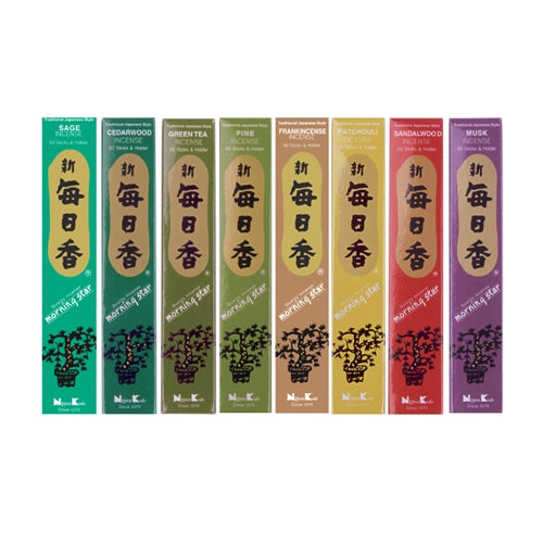 nippon kodo MORNING STAR - Assortment of Morning Star 8 fragrances (Woody & Herbal)