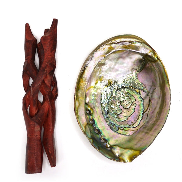 Nippon Kodo Abalone Shell With Wooden Stand