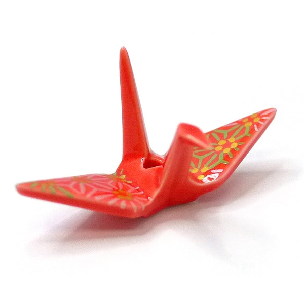 nippon kodo CRANE INCENSE HOLDER - Red Brocade