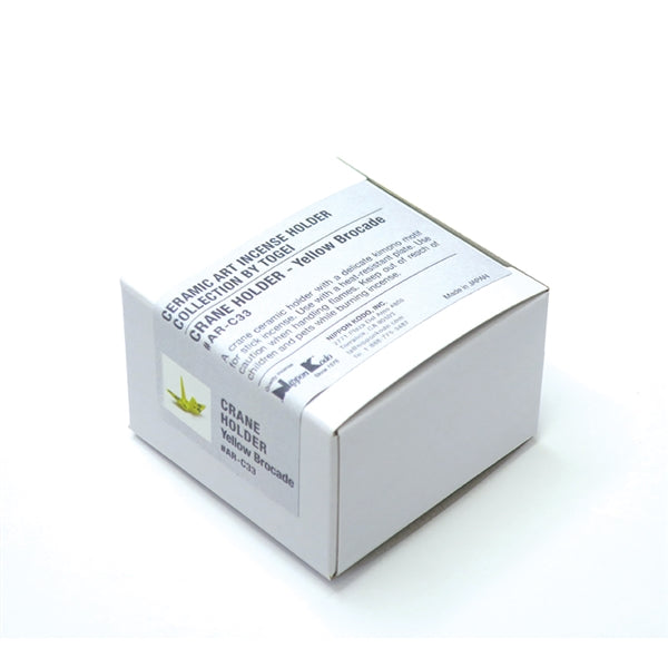 Nippon Kodo CRANE INCENSE HOLDER - Yellow Brocade